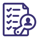 Checklist icon for the mandatory background check to enroll in our laser hair removal course woodlands training center.