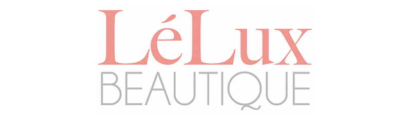 Lélux Beautique logo showcasing high-end aesthetic partnerships for your laser hair removal course Woodlands journey.