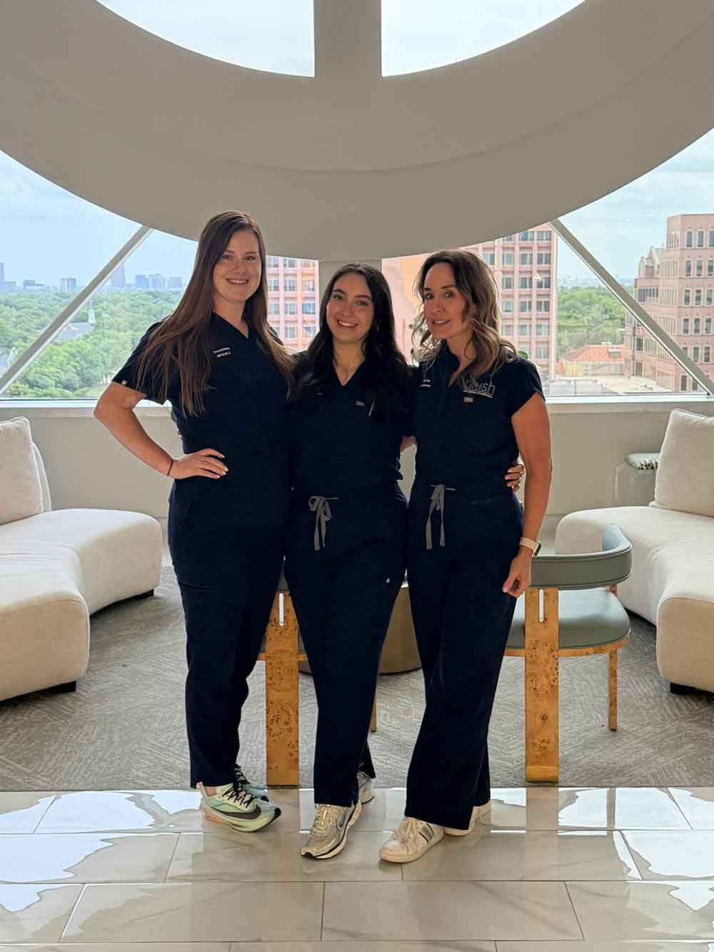 Laser hair removal instructors and students posing after completing clinical training for certification in El Paso TX